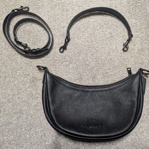 Coach Aria Black Gunmetal Shoulder Bag Crossbody